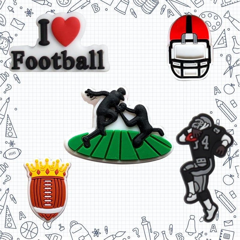 BULKITEM 25PCS Sports Shoe Decoration Charms,Basketball Soccer Baseball Golf Football Shoe Decoration Charms - Image 4